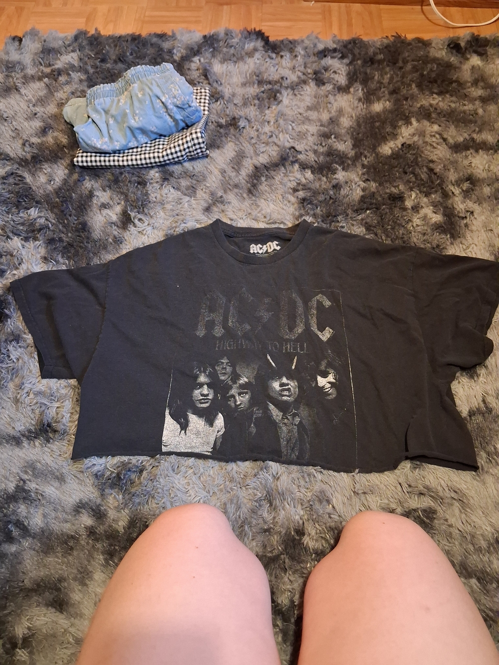 AC/DC Black Band Photo Graphic Mens Tee